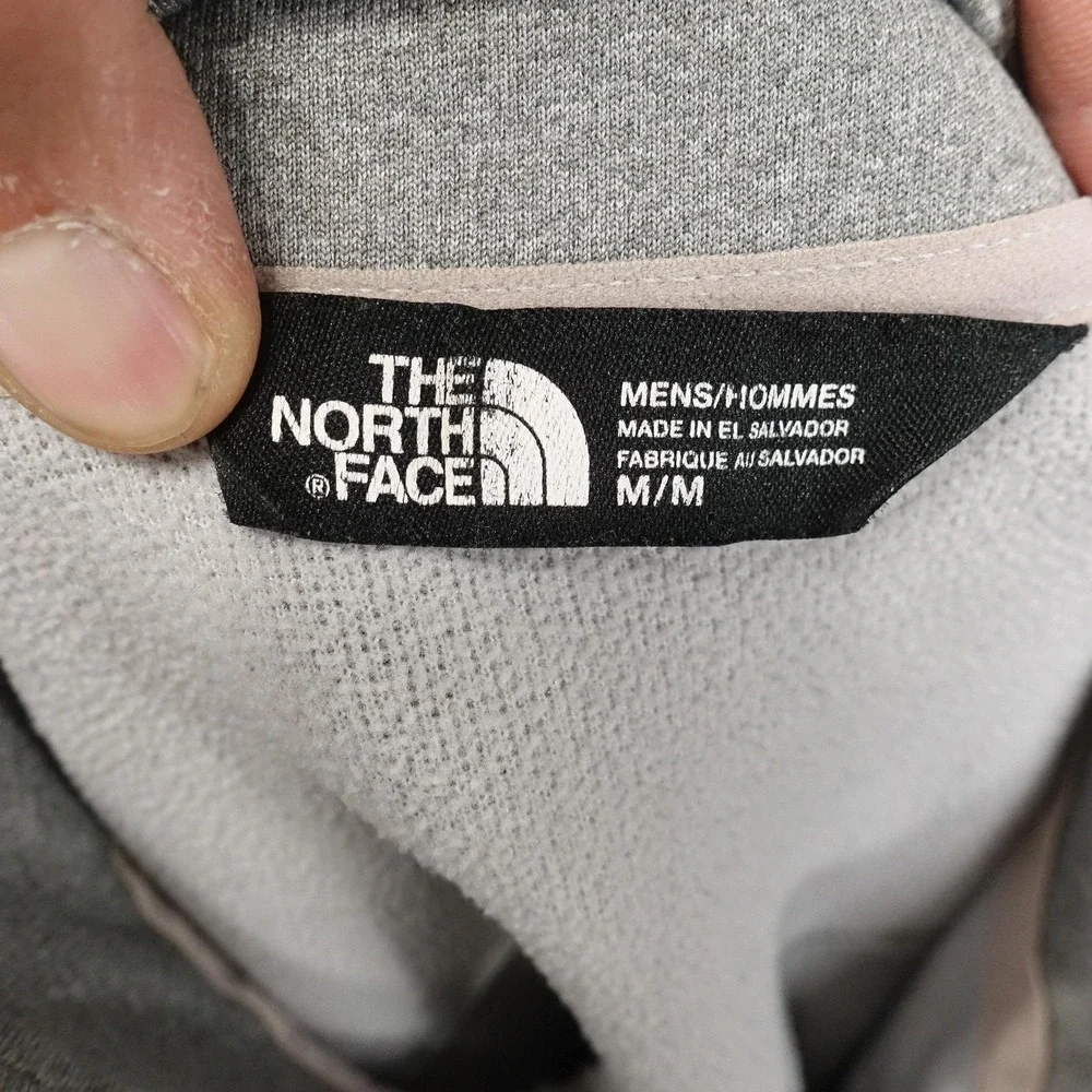 The North Face Pullover Mens M Gray 1/4 Zip Fleece Pocket Athletic Top